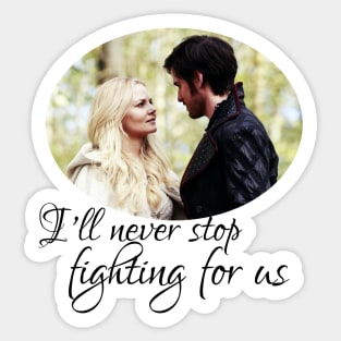 Captain Swan + quote Sticker